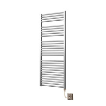 Extra High Heat Output Chrome Electric Towel Rail 600 x 1500mm Flat Bathroom Radiator Heater