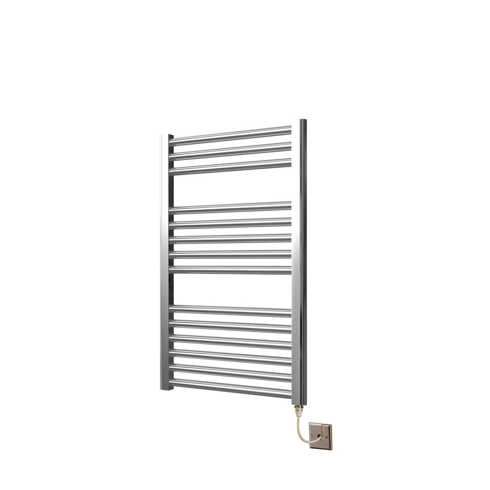 Extra High Heat Output Chrome Electric Towel Rail 500 X 800Mm Flat Bathroom Radiator Heater 718598034603