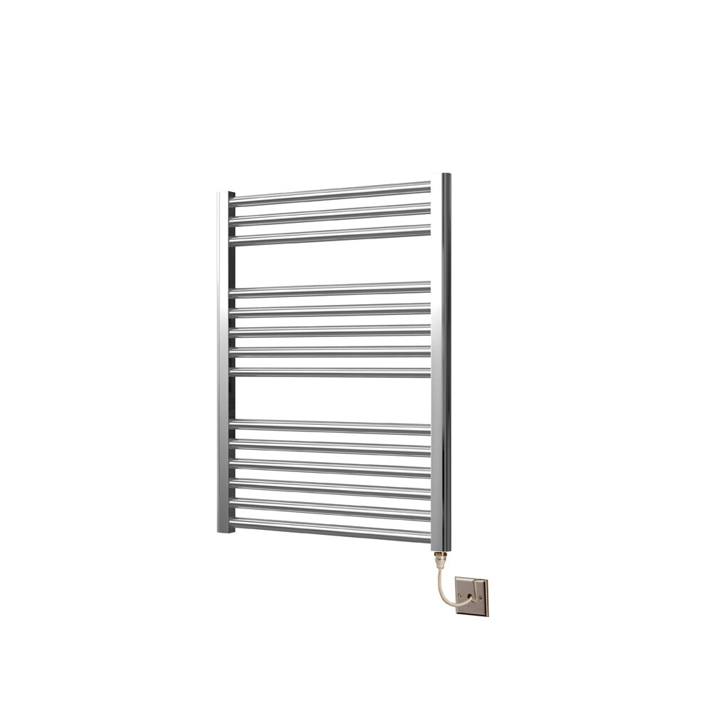 Extra High Heat Output Chrome Electric Towel Rail 600 X 800Mm Curved Bathroom Radiator Heater 718598034542