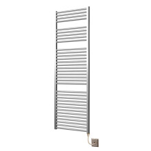 Extra High Heat Output Chrome Electric Towel Rail 600 x 1800mm Flat Bathroom Radiator Heater