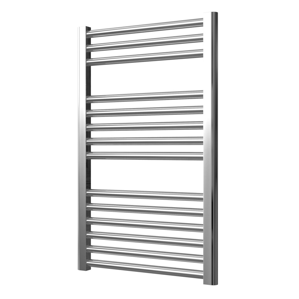 Extra High Heat Output Chrome Central Heating Towel Rail 500 X 800Mm Flat Bathroom Radiator Heater 718598034351