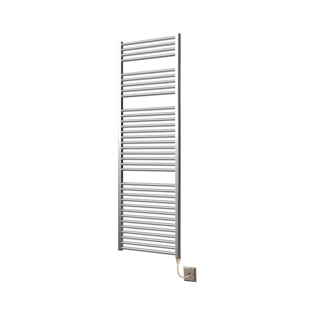 Extra High Heat Output Chrome Electric Towel Rail 600 X 1800Mm Flat Bathroom Radiator Heater 718598034535