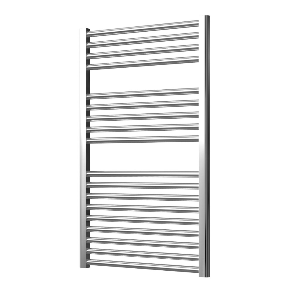 Extra High Heat Output Chrome Central Heating Towel Rail 600 X 1000Mm Flat Bathroom Radiator Heater 718598034412