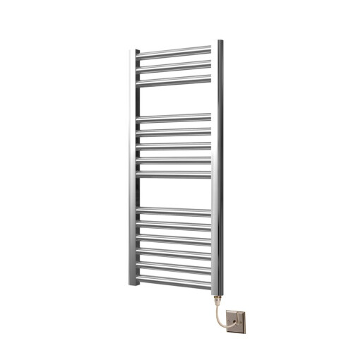 Extra High Heat Output  Chrome Electric Towel Rail 400 x 800mm Flat Bathroom Radiator Heater