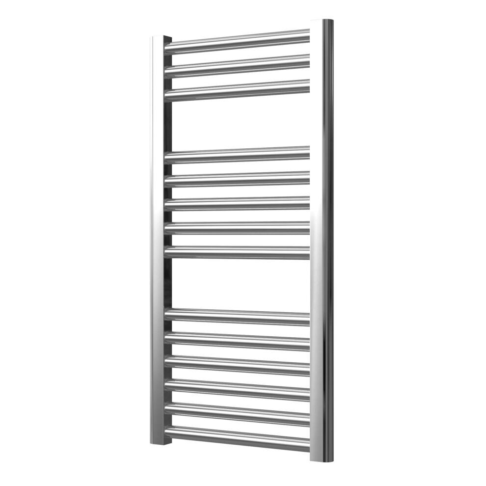 Extra High Heat Output  Chrome Central Heating Towel Rail 400 x 800mm Flat Bathroom Radiator Heater