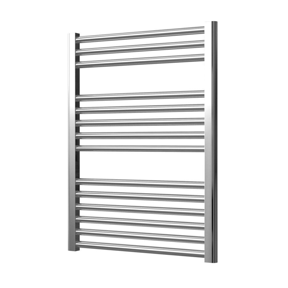 Extra High Heat Output Chrome Central Heating Towel Rail 600 X 800Mm Flat Bathroom Radiator Heater 718598034405