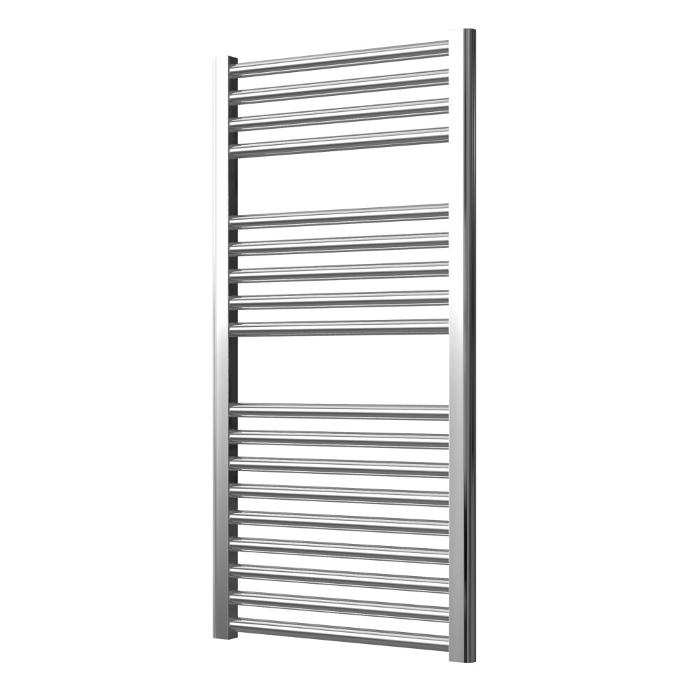Extra High Heat Output Chrome Central Heating Towel Rail 500 X 1000Mm Curved Bathroom Radiator Heater 718598034207