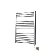 Extra High Heat Output Chrome Electric Towel Rail 600 x 800mm Flat Bathroom Radiator Heater