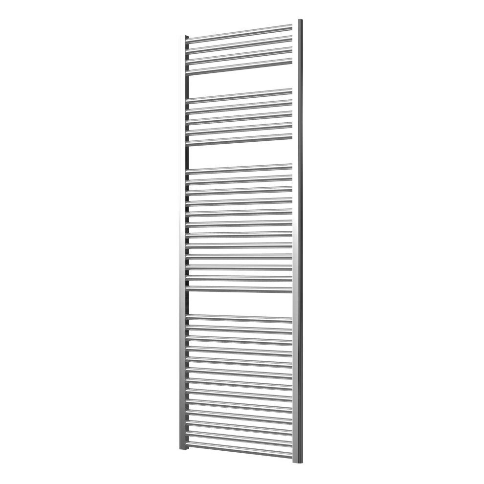 Extra High Heat Output Chrome Central Heating Towel Rail 600 X 1800Mm Flat Bathroom Radiator Heater 718598034443