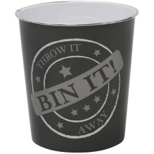 JVL Small Bin It Waste Paper Bin, 24.5cm x 26.5cm approx
