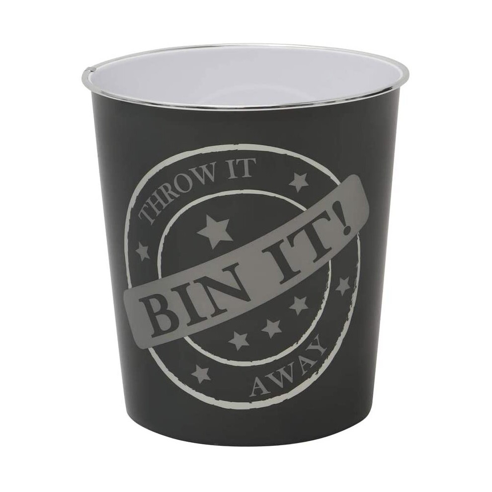 JVL Small Bin It Waste Paper Bin, 24.5cm x 26.5cm approx