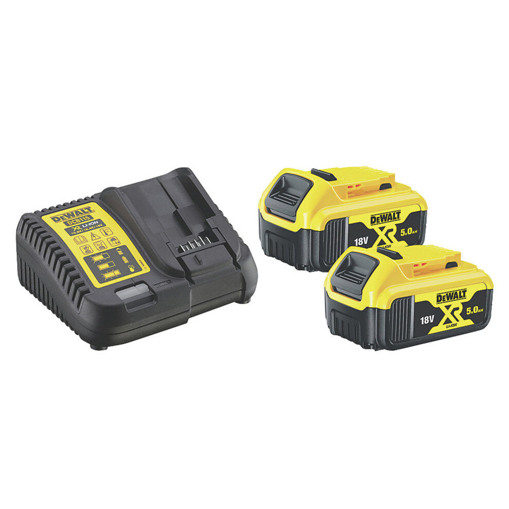 DeWalt Battery Starter Pack DCB115P2-GB 18V 5Ah Li-lon XR Compact, Lightweight