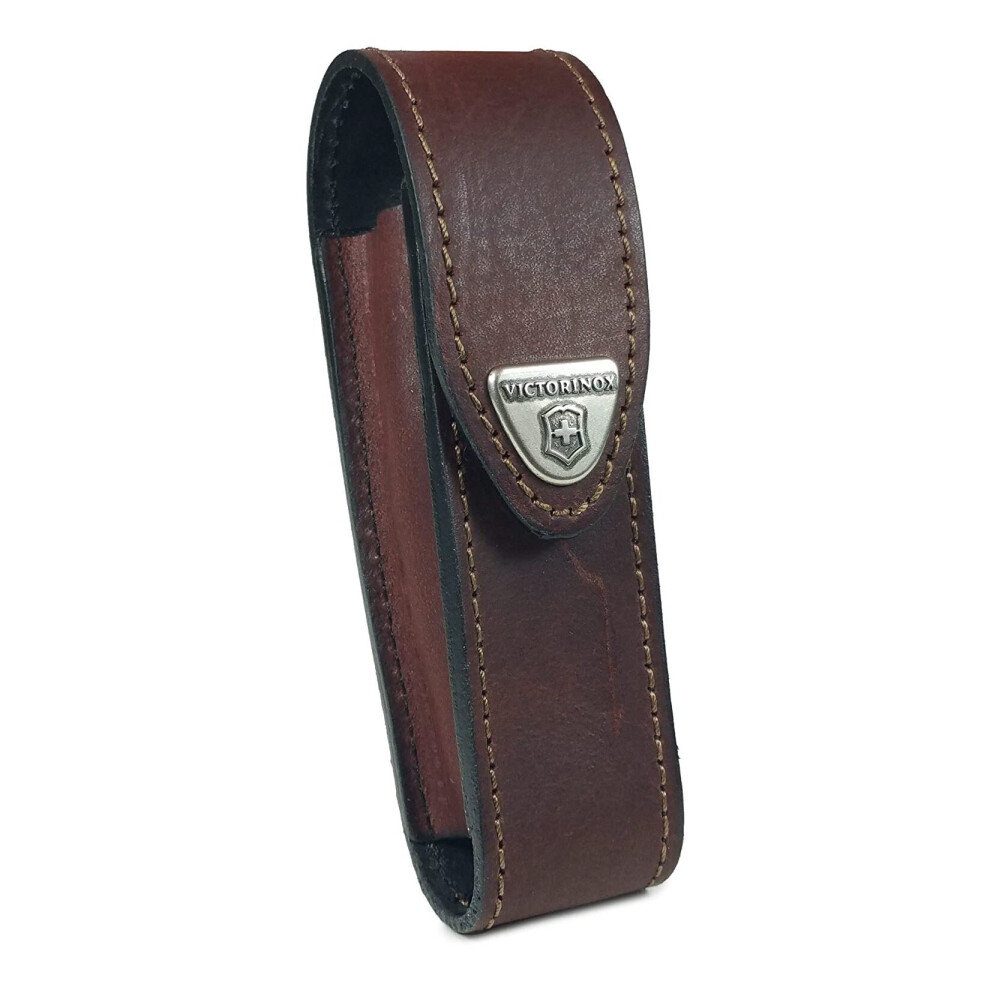 Victorinox belt pouch - 2-4 layer Lock blade swiss army knife - BROWN leather