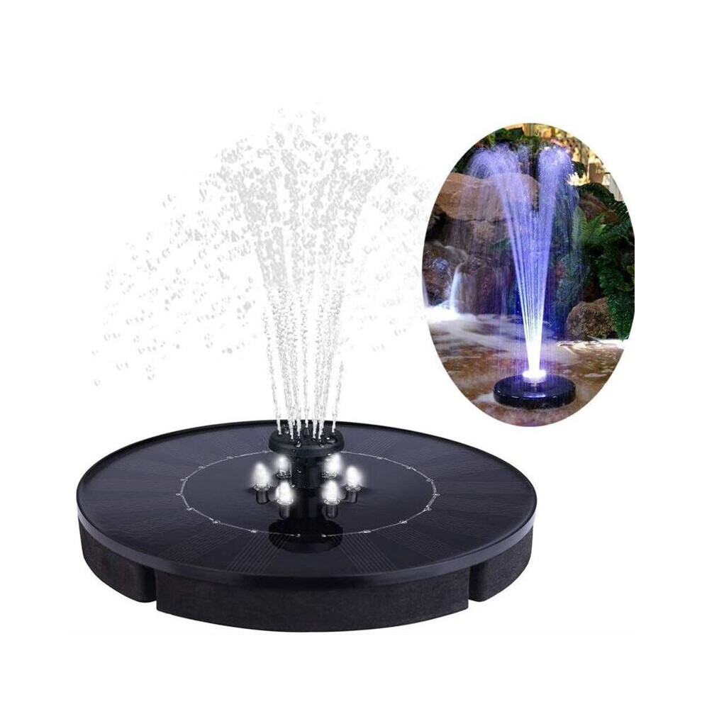 18CM Solar Water Fountain Pump White LED Lights Floating Garden Fountain Pump Swimming Pools Pond Lawn Decor