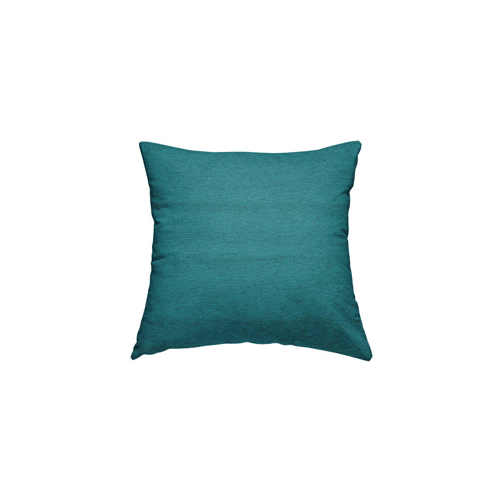 (Large) Chenille Fabric Textured Blue Teal Plain Cushions Piped Finish Handmade To Order-image-OPC-P7DHYPW-NEW