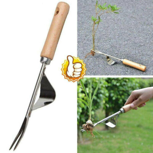 Garden Weeding Tool Stainless Steel Hand Weeder Tool Weed Remover Grass Puller Fork Trimmer Prying Tool
