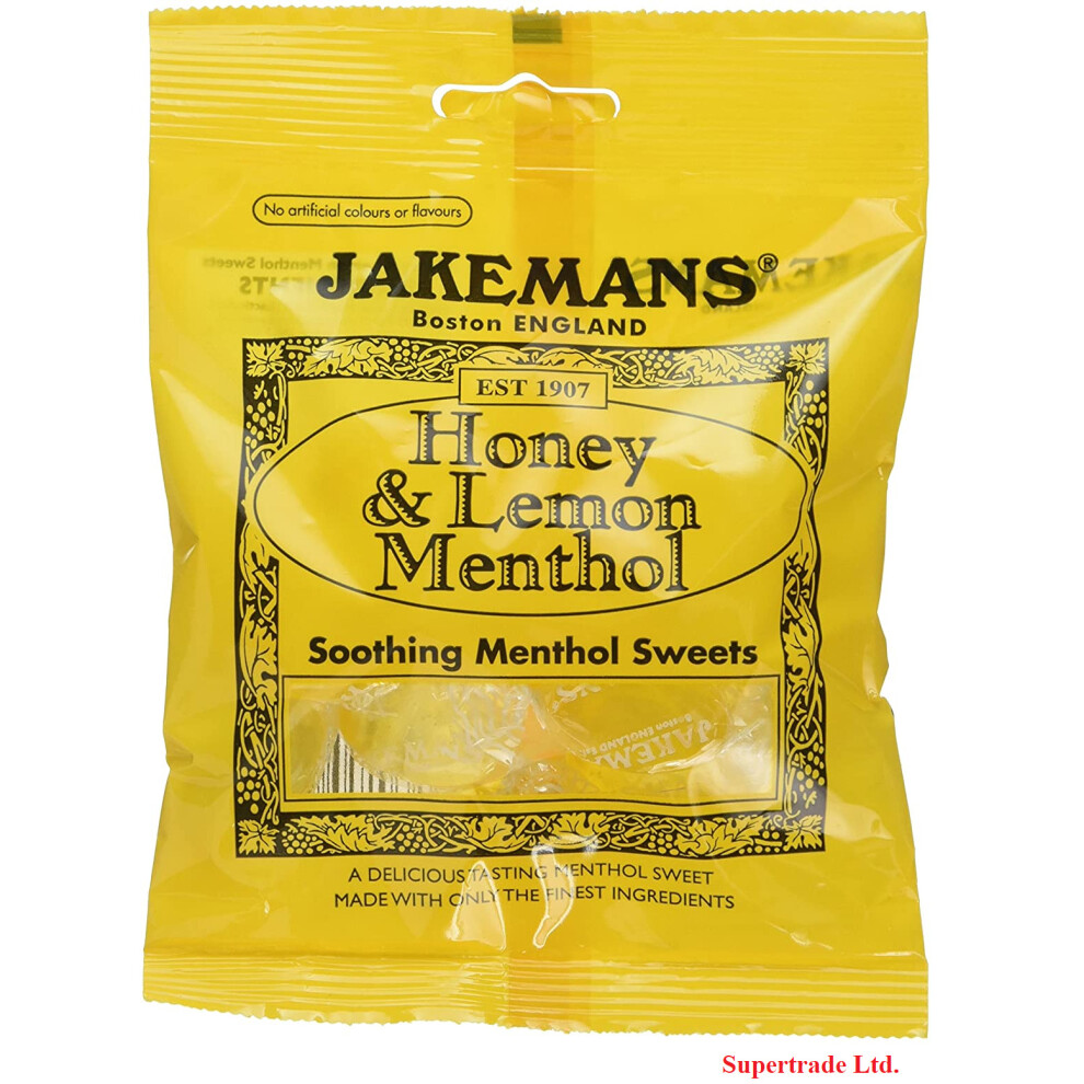 Jakemans Honey & Lemon Soothing Menthol Sweets Lozenges 73g