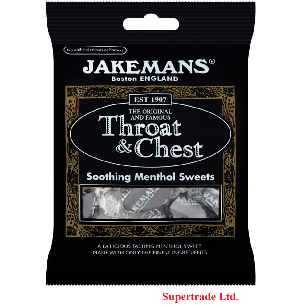 Jakemans Throat & Chest Soothing Menthol Sweets Bags - 73g