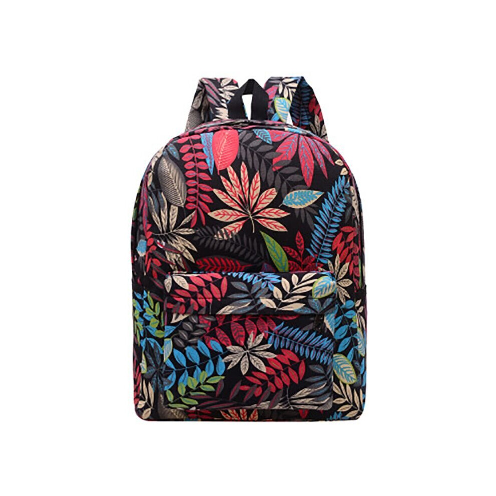 (Black) Fashion Women Canvas Backpack Travel Shoulder Bags