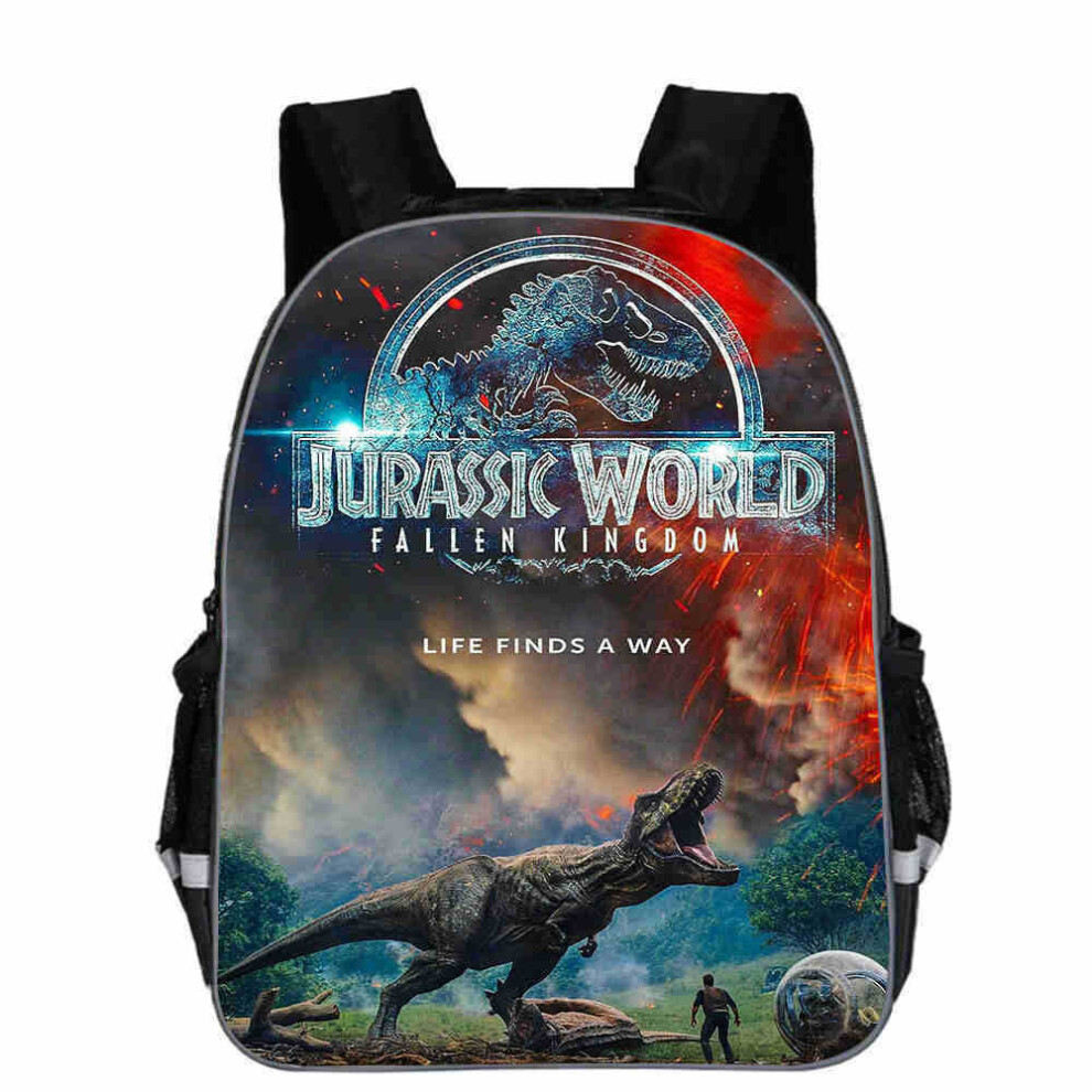 (B, 16") Jurassic World School Bag Boys Backpack Travel