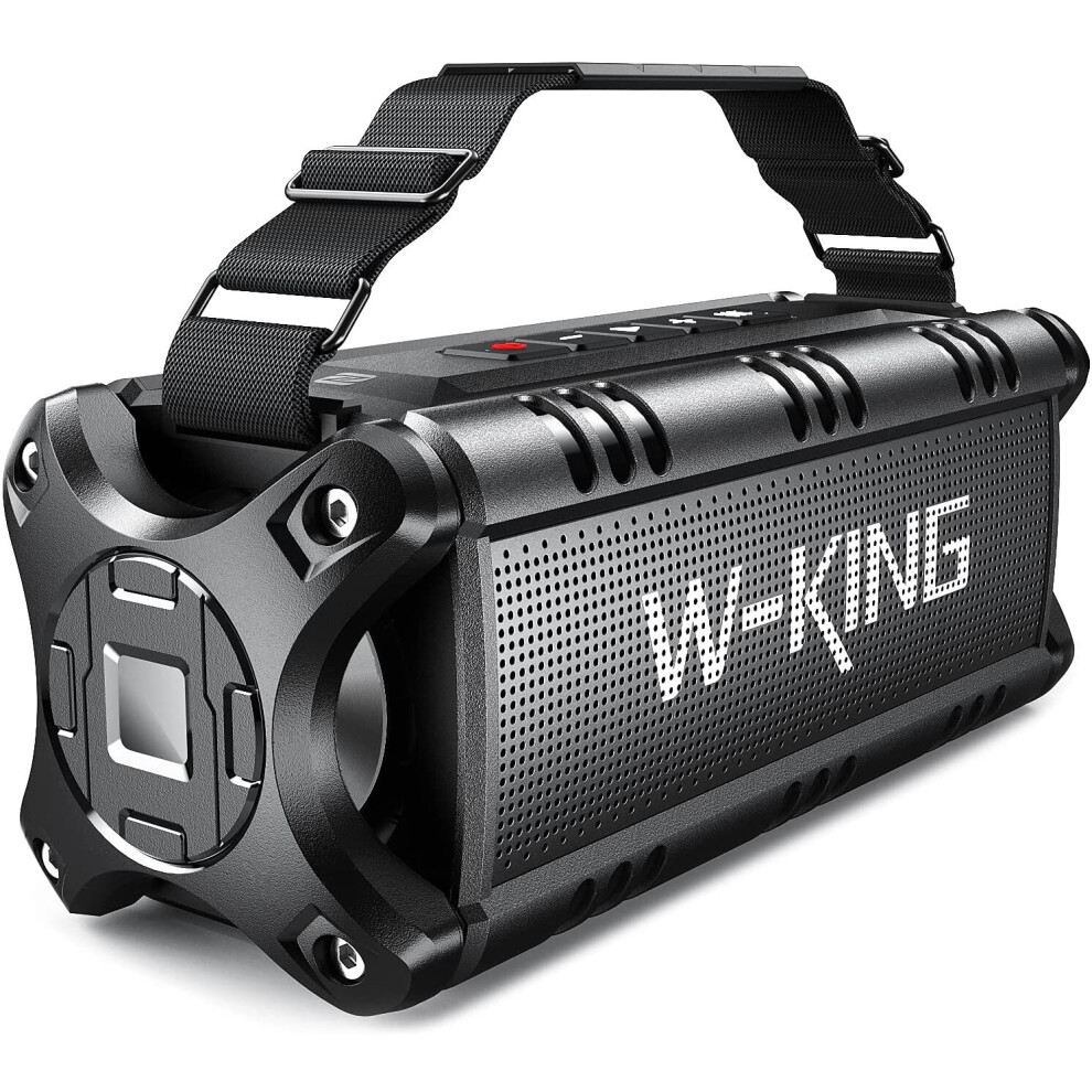 W-King Bluetooth Speaker Loud 50W Punchy Bass, Ipx6 Waterproof Portable Bluetooth Speaker W/ 8000Mah Power Bank,Bluetooth 5.0 Outdoor Speaker Support