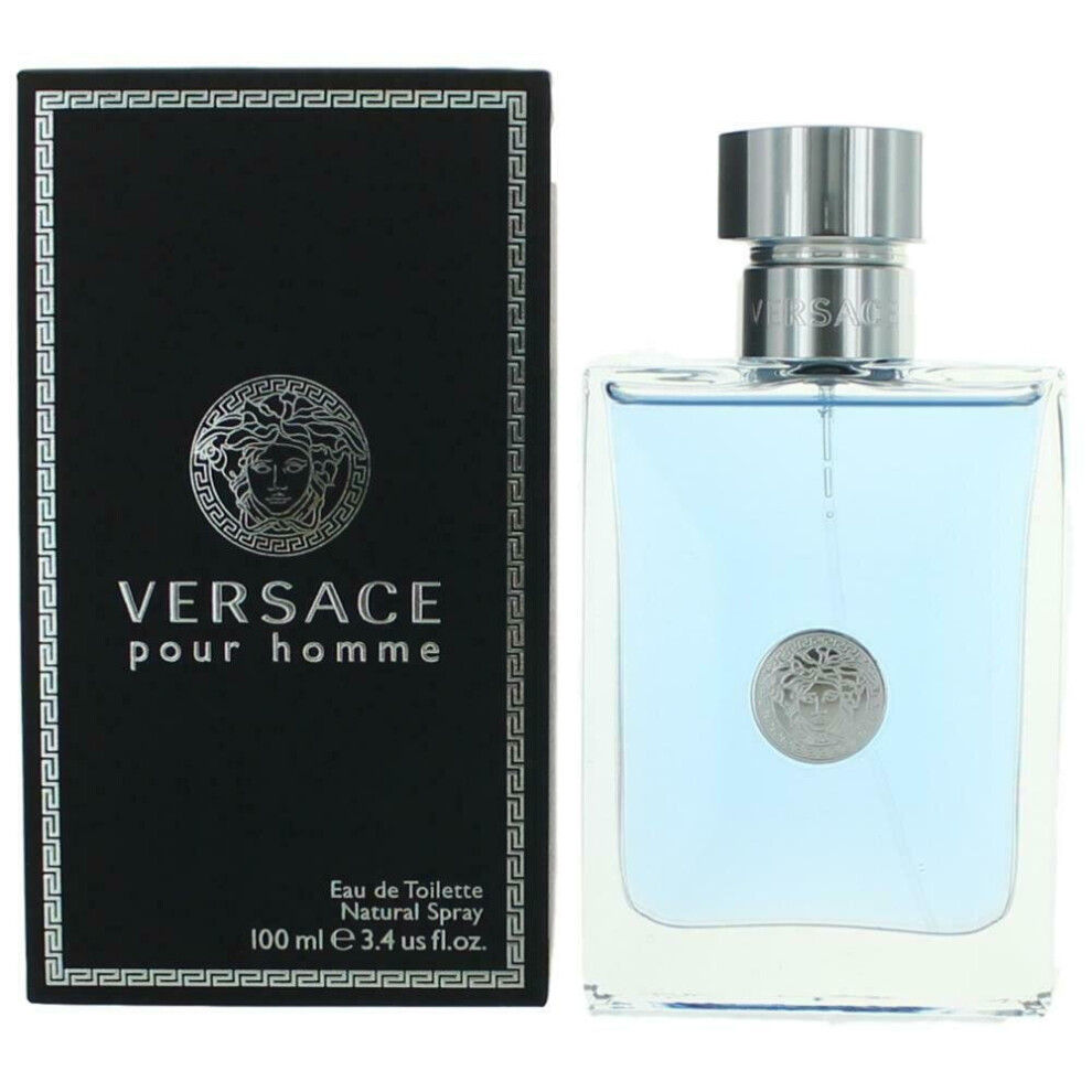 Versace Pour Homme by Versace, 3.4 oz EDT Spray for Men Eau De Toilette