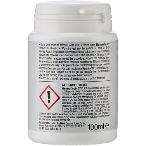 Hammerite Hammerite 5092868 100ml Rust Remover Gel Blister 1
