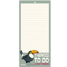 Emma Ball Magnetic Notepad Lined Shopping List - Toucan
