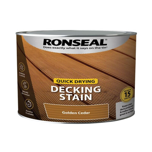 Ronseal Ronseal Quick Drying Decking Stain Golden Cedar 2.5 L (39074)