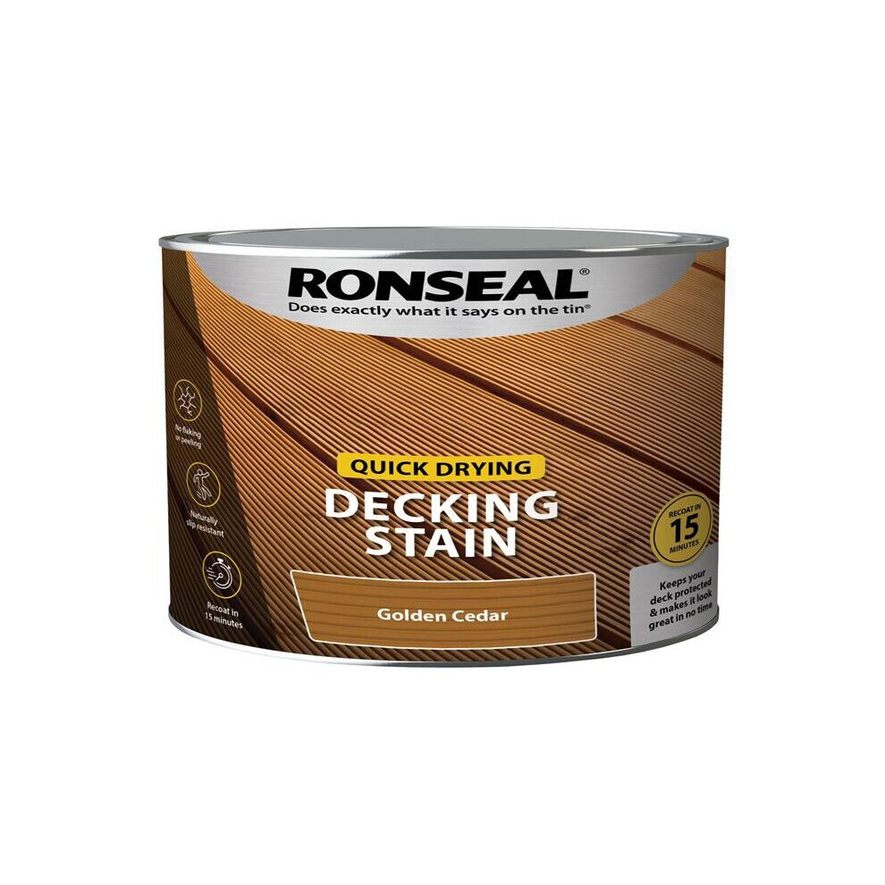 Ronseal Quick Drying Decking Stain Golden Cedar 2.5 litre 39074