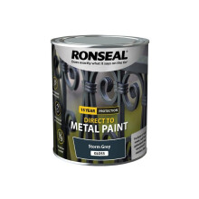Ronseal Vernice diretta al metallo Grigio Tempesta Lucido 750ml 39207