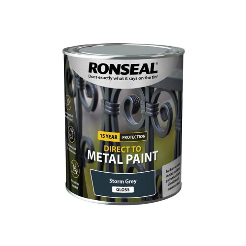 Ronseal Ronseal Priama farba na kov Storm Grey Gloss 750ml 39207