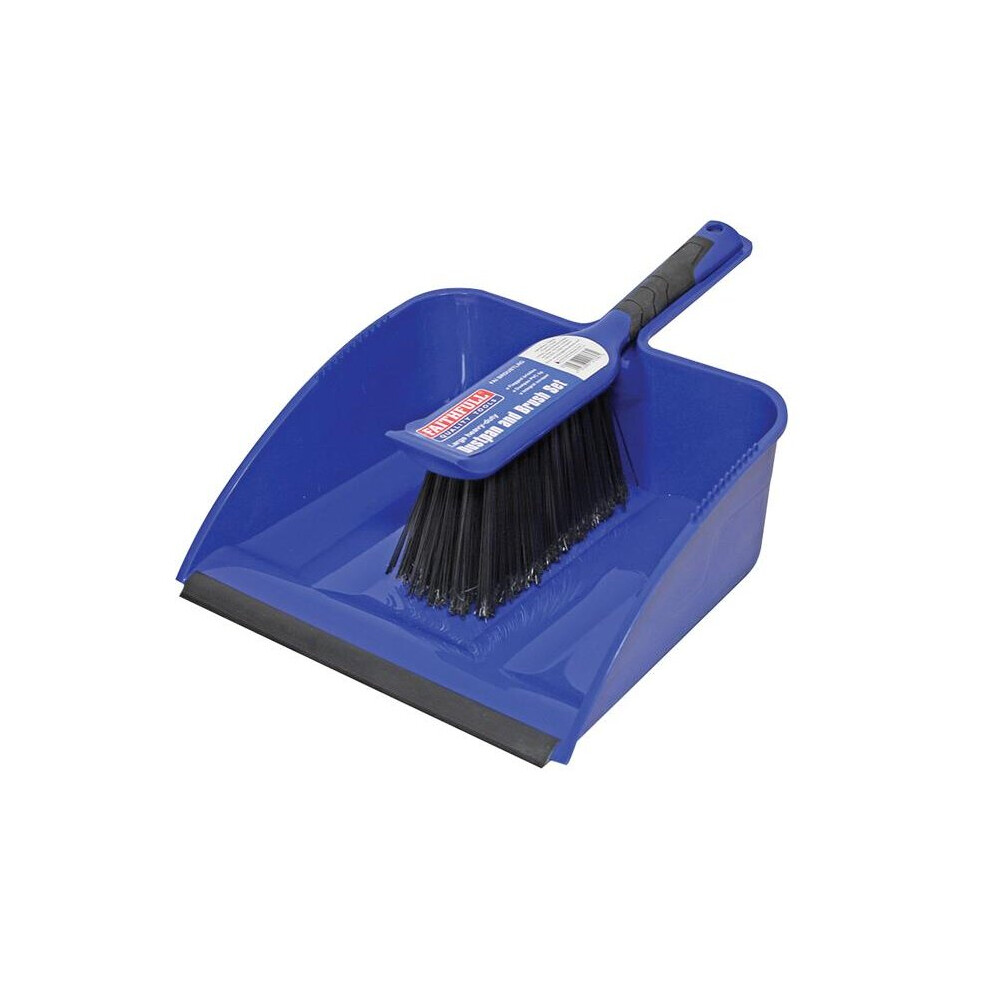 Faithfull Large Plastic Dustpan & Brush Set 7570