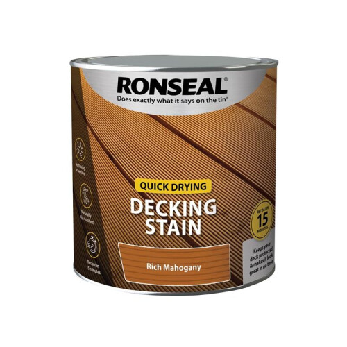Ronseal Ronseal Quick Drying Decking Stain Rich Mahogany 2.5 litre 39076