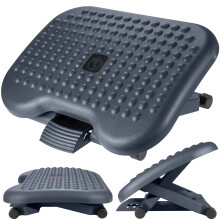 Office Under Desk Foot Rest Height Adjustable Ergonomic Footrest Computer Angled Leg Rest F6031