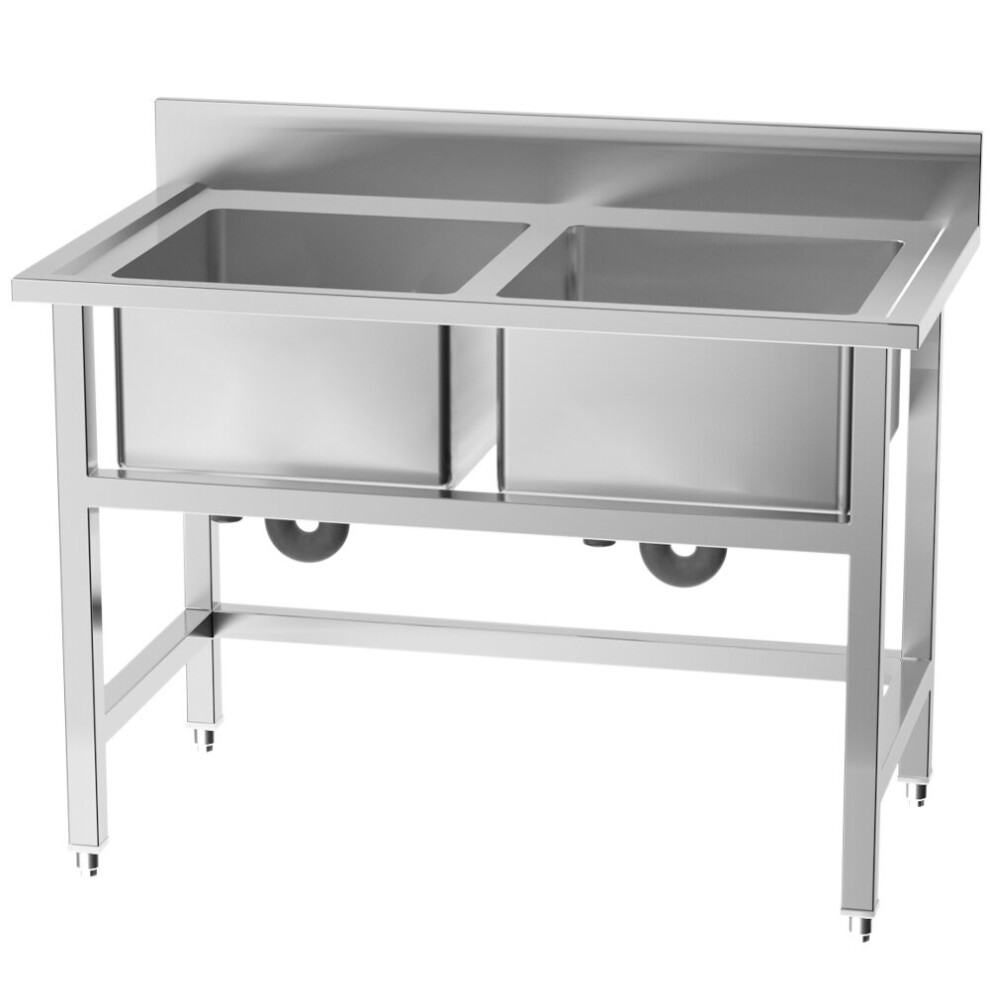 Metal Domestic Commercial Catering Sink Kitchen Warewashing Sinks Free Standing 742521069653