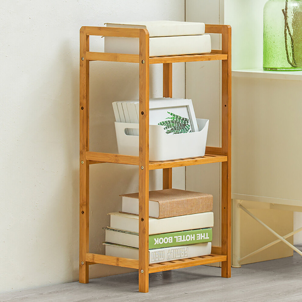 3 Tier Wooden Storage Shelf Bookcase Display Stand, 71x35x25CM