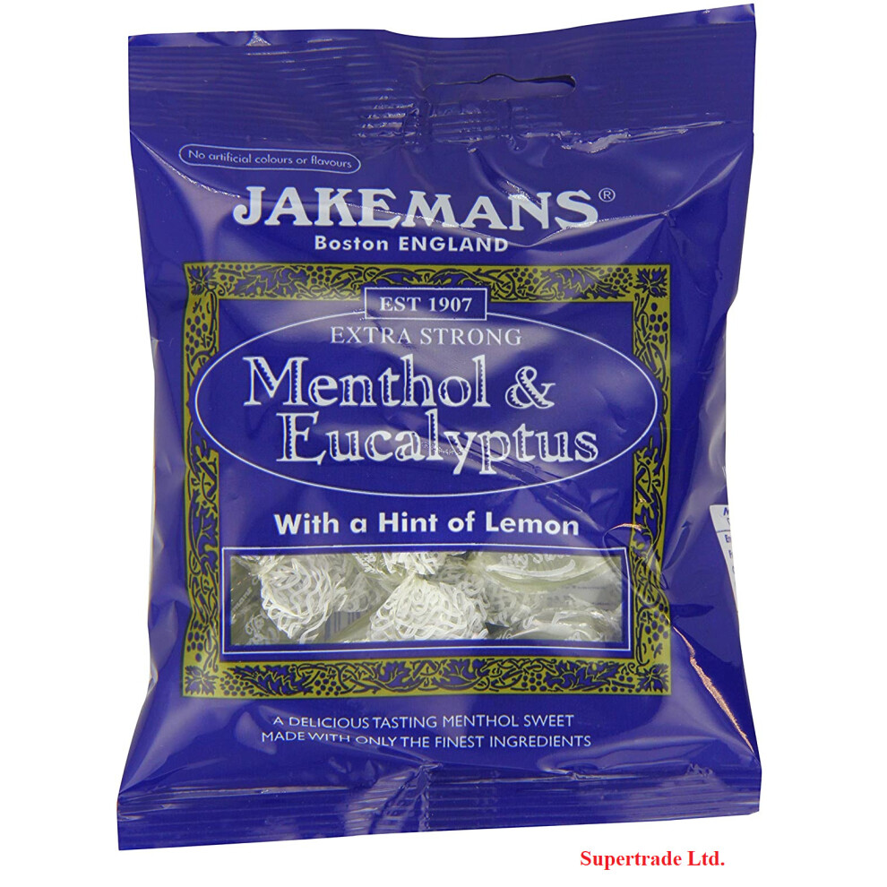 2 X Jakemans Menthol & Eucalyptus Sweets Bags Lozenges - 73g