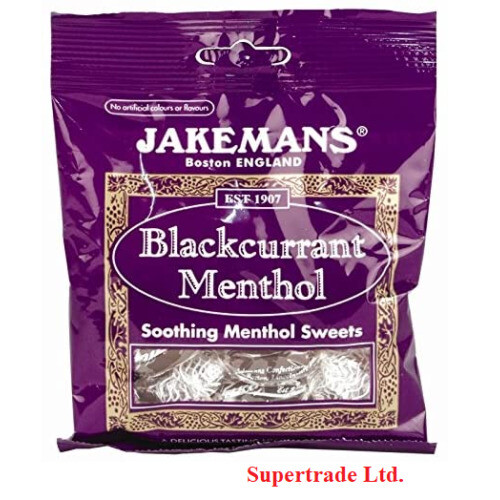 Jakemans Jakemans Blackcurrant Soothing Menthol Sweets Bags Lozenges - 73g