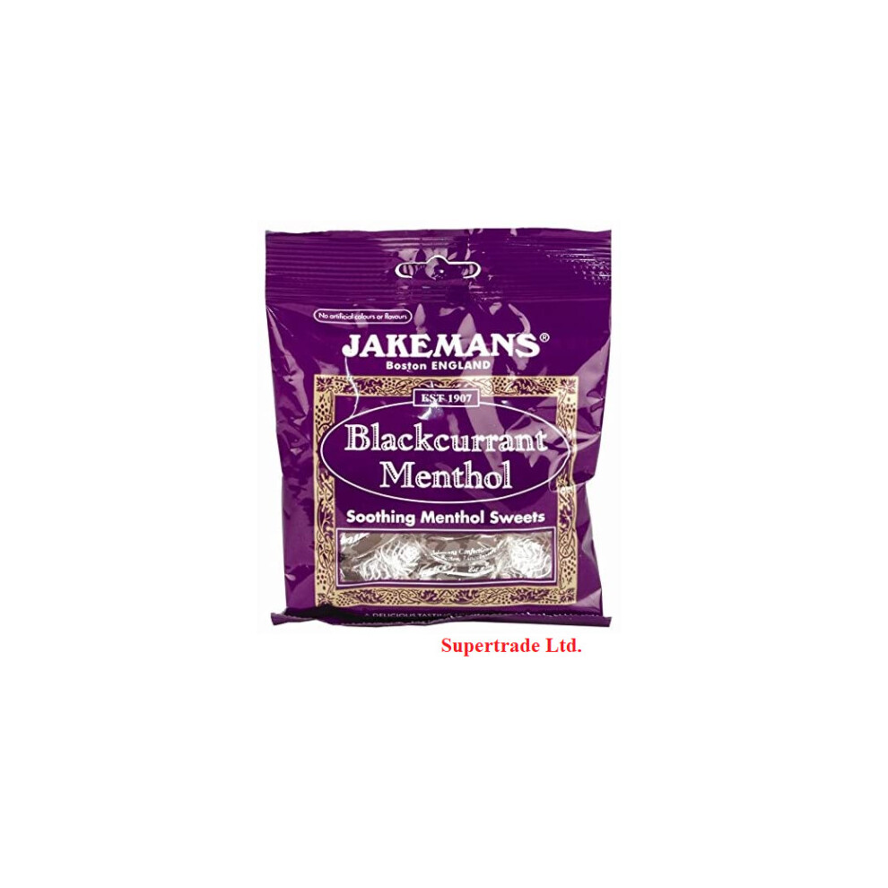 Jakemans Blackcurrant Soothing Menthol Sweets Bags Lozenges - 73g