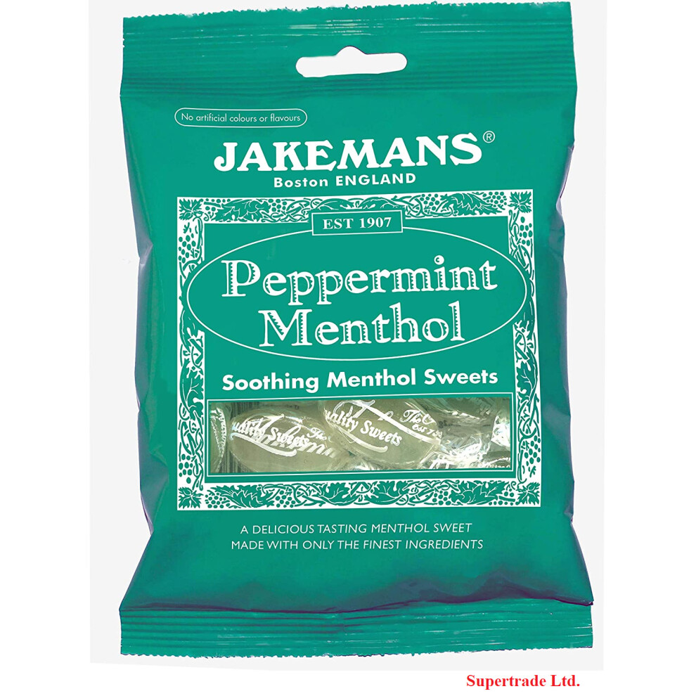 10 X Jakemans Peppermint Soothing Menthol Sweets Bags Lozenges - 73g