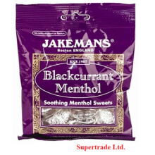 3 X Jakemans Blackcurrant Soothing Menthol Sweets Bags Lozenges - 73g