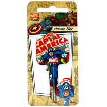 Marvel Originals Captain America Licensed Universal 6-Pin Cylinder Key Blank