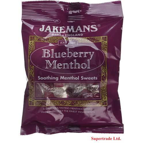 Jakemans 10 X Jakemans Blueberry Soothing Menthol Sweets Bags Lozenges - 73g
