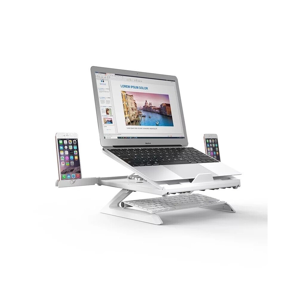 Laptop Holder Stand With Smartphone Holder Adjustable Angle Organizer 634359176248