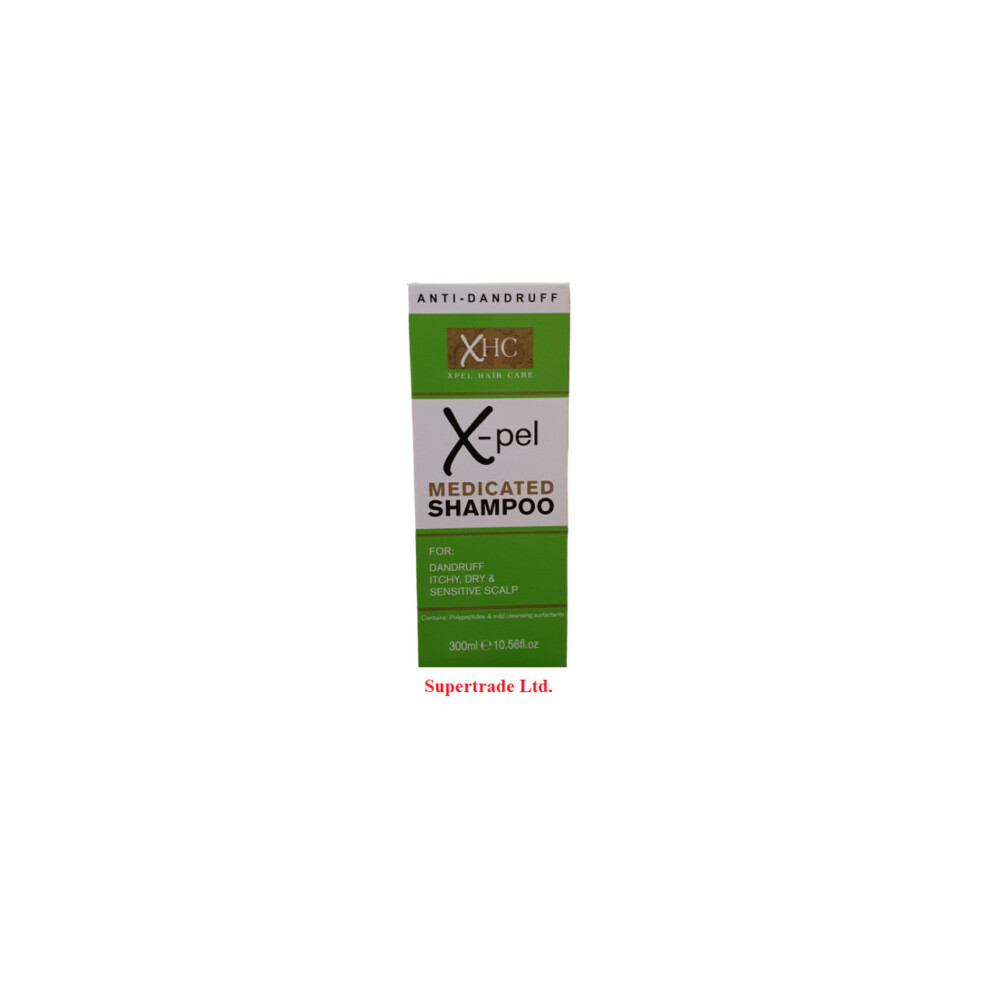 Xpel Medicated Shampoo For Dandruff Psoriasis Dry Itchy Scalp - 300ml