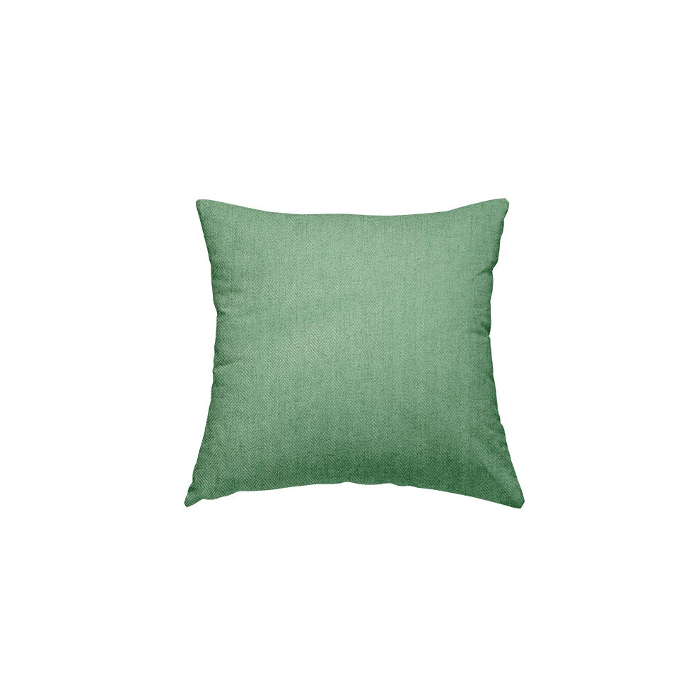 (Rectangle) Chenille Fabric Herringbone Teal Green Grass Plain Cushions Piped Finish Handmade To Order-image-OPC-P7DKGQJ-NEW