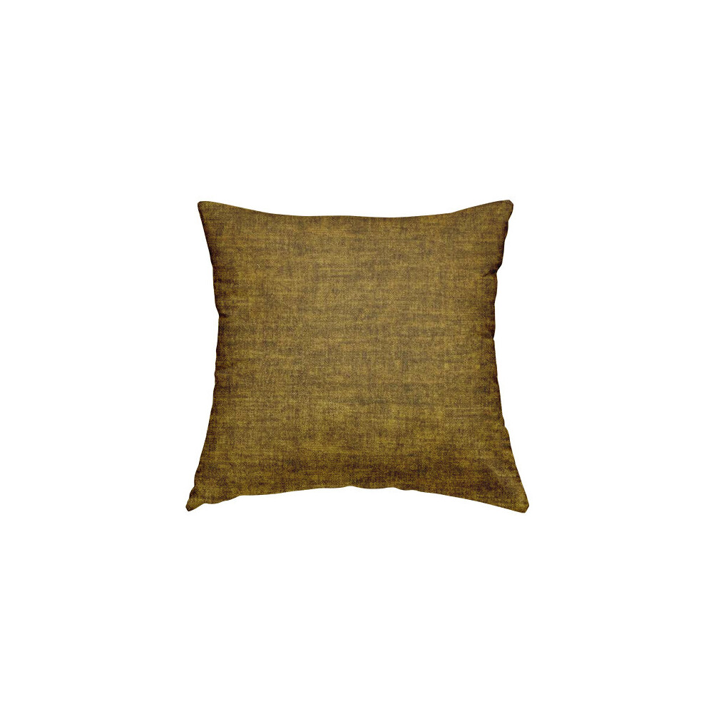 (Medium) Velvet Fabric Aged Finish Effect Yellow Plain Cushions Piped Finish Handmade To Order-image-OPC-P7DKD9Q-NEW