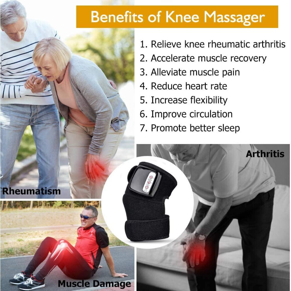 Heated Knee Massager, Heating Shoulder Support Brace Wrap With