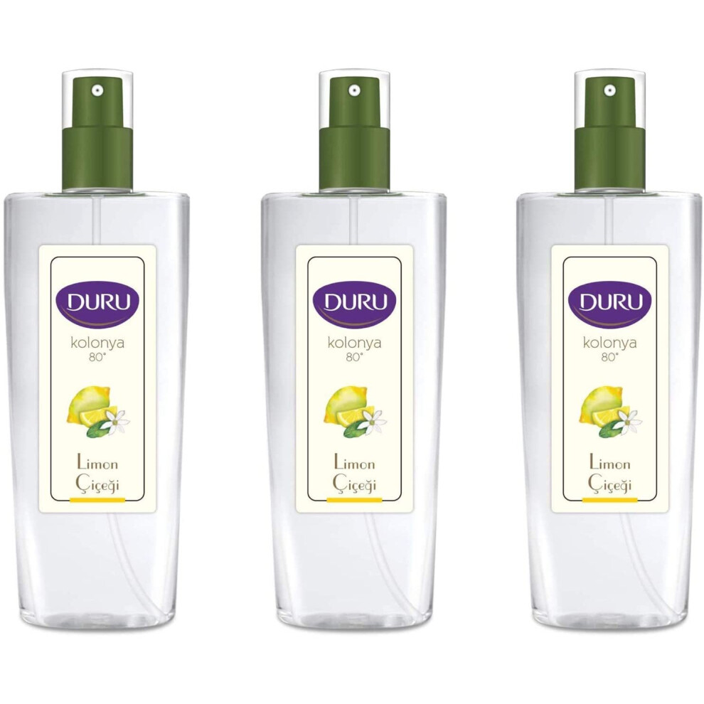 Duru Lemon Cologne Limon Kolonya Spray Pump Bottle 150 ml (3 PCs Offer)-image-OPC-P7DKMM6-NEW